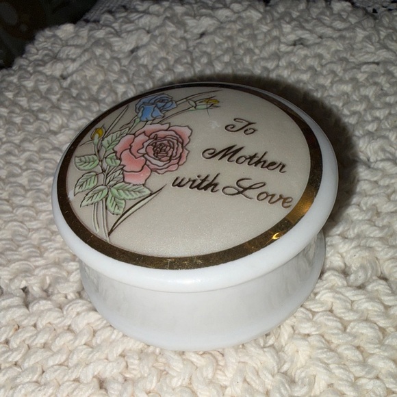 Empress By Haruta Vintage To Mother With Love Trinket Dish With Lid - Picture 3 of 8